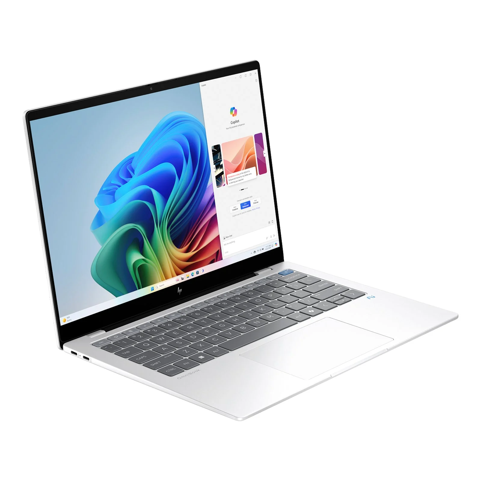 OmniBook X Copilot+ PC 14" 2.2K Laptop X1P-42-100 16GB 512GB W11H Touch Silver (Refurbished) - Image 4
