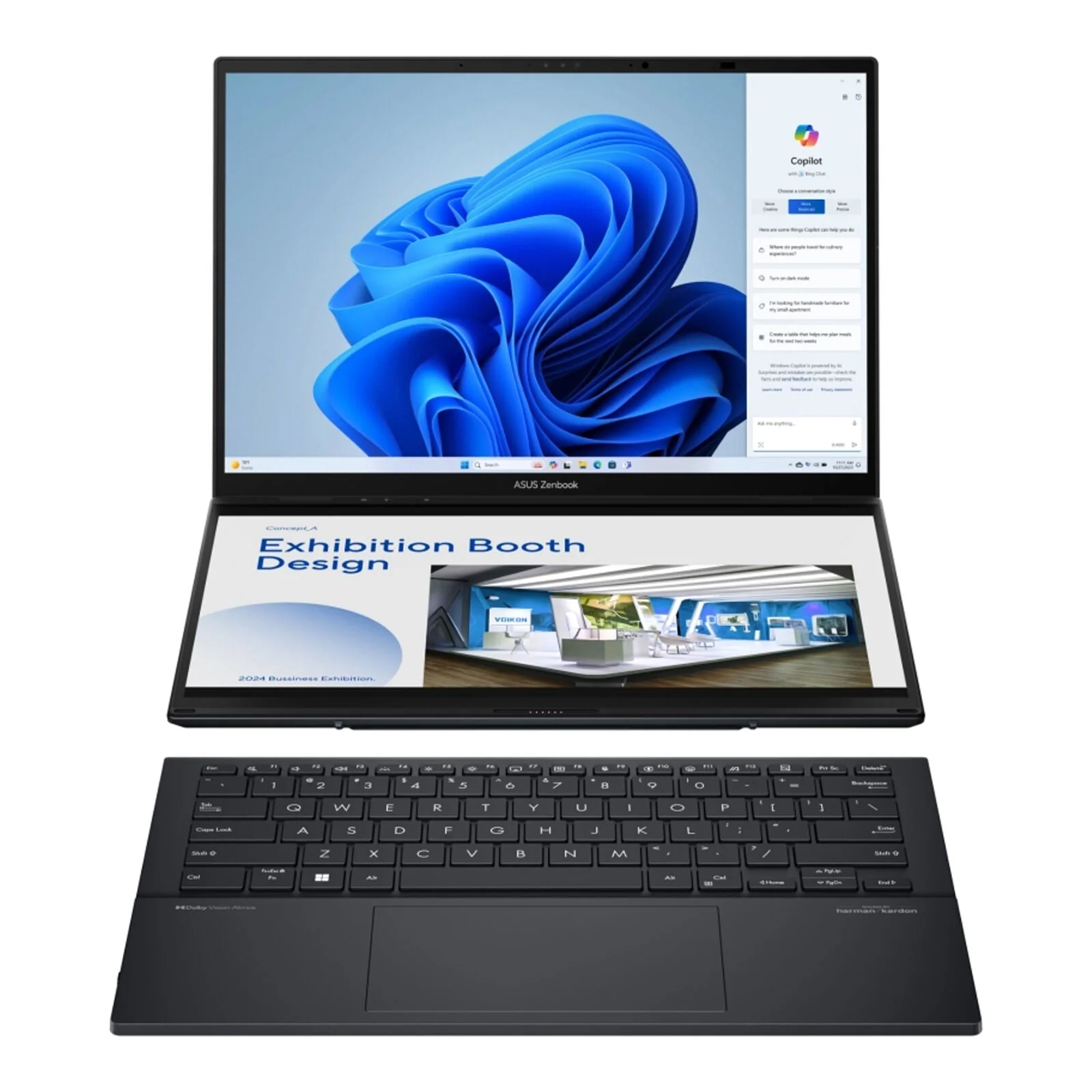 Zenbook Duo (2024) 14" 2.8K Dual-Screen 120Hz OLED Laptop 185H 32GB 1TB W11H Touch (Refurbished)