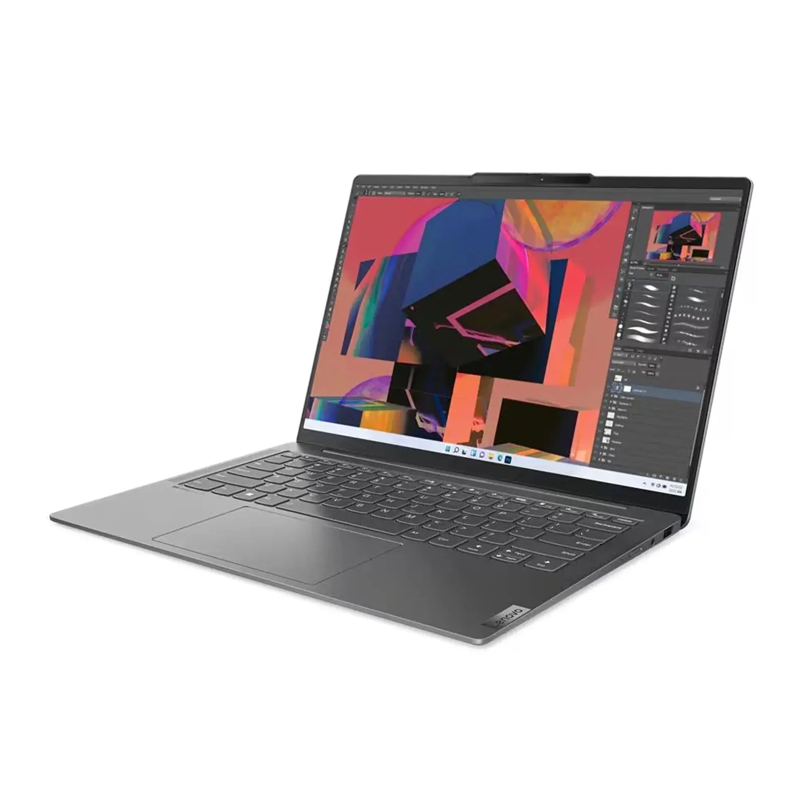 Yoga Slim 6 14" 2.2K Laptop i5-1240P 16GB 512GB W11H Storm Grey (Refurbished) - Image 6