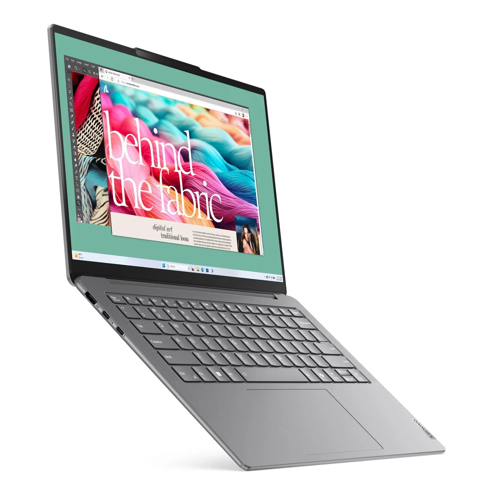 Yoga Slim 7 14" WUXGA OLED Laptop U7-155H 32GB 1TB W11H Grey (Refurbished) - Image 3