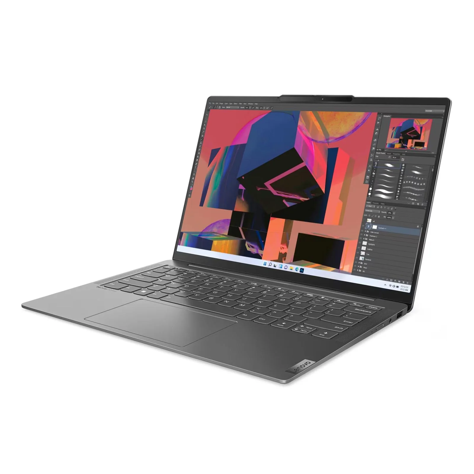 Yoga Slim 6 14" WUXGA OLED Laptop i5 16GB 512GB W11H Grey (Refurbished) - Image 4