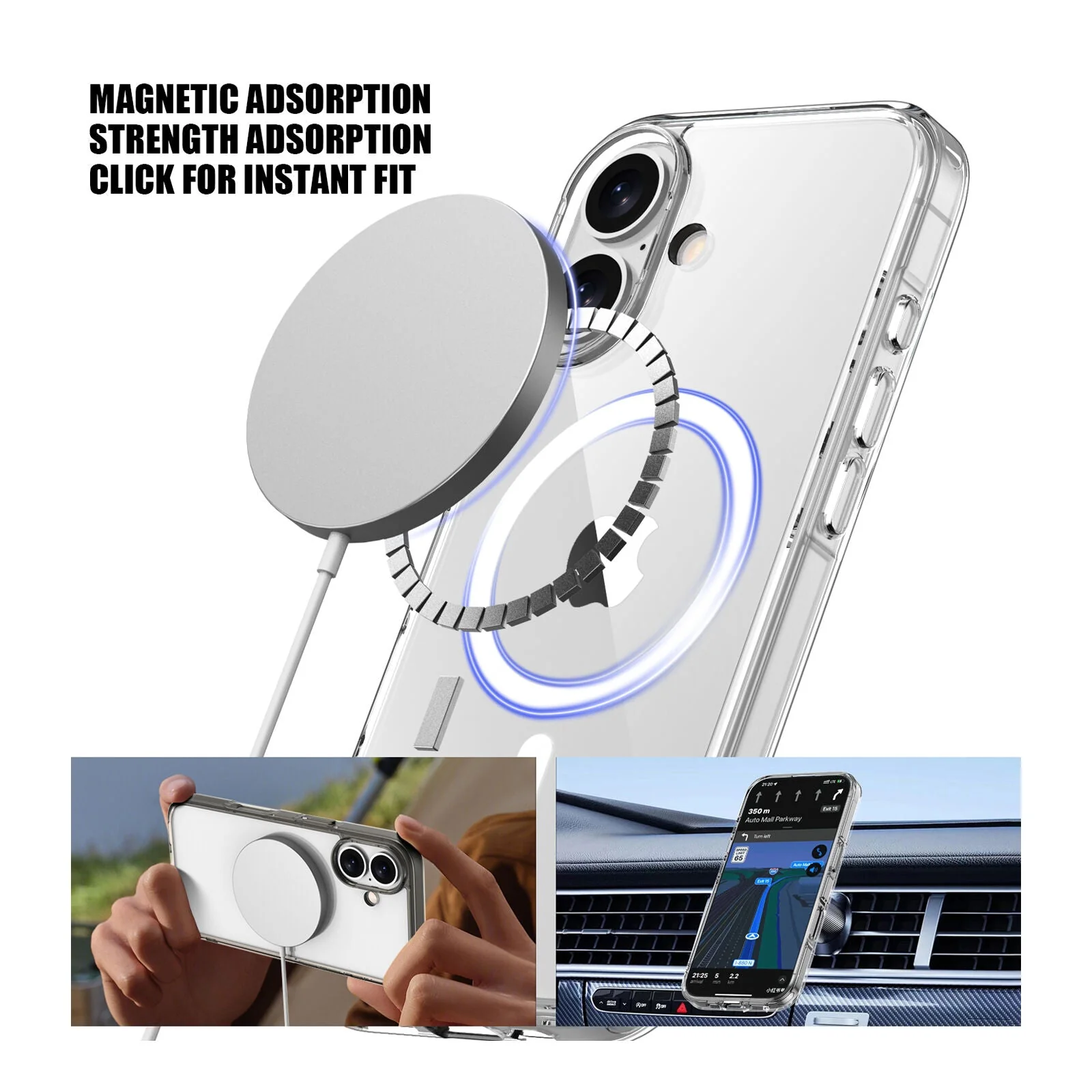 MagSafe Clear Case for iPhone 16 Plus - Image 4